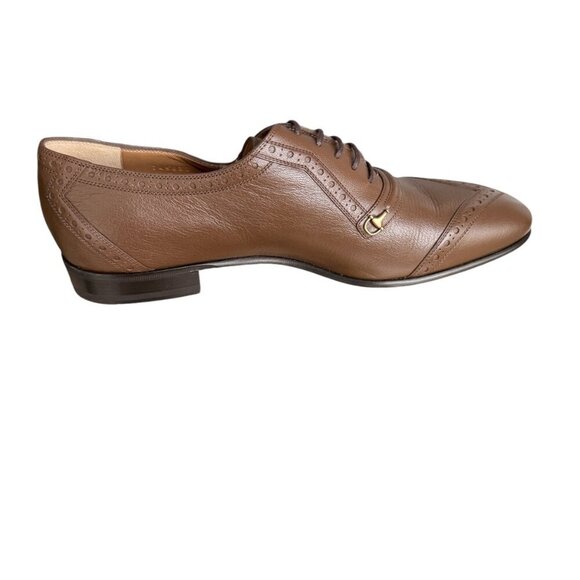 Gucci 745831 Men's Auroville Goat Brown Sugar Lace-up Loafer Shoe multiple sizes - Picture 13 of 13